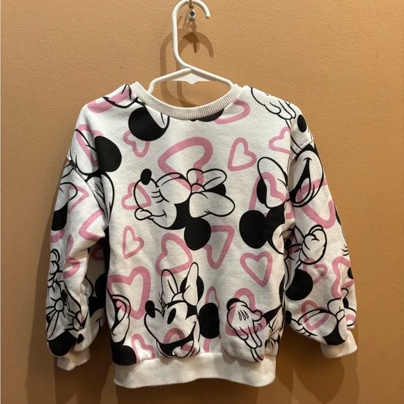 Zara Disney Minnie Mouse Sweatshirt Size 3 to 4 Years Old - Picture 2 of 5